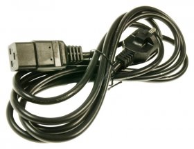 Compatible Cold Mains Plug And Lead - - Jack C19 Lead 3 0m Black
