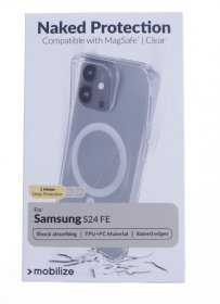Mobilize Leather Bag Gsm - 29991 Mobilize Magsafe Compatible Naked Protection Case For Samsung Galaxy S24 Fe Clear