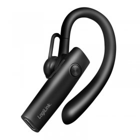 Logilink Headset - Bt0078 Wireless Ear-clip Mono Headset Bt5 4 Usb-c 100 Hours Detachable Microphone Black
