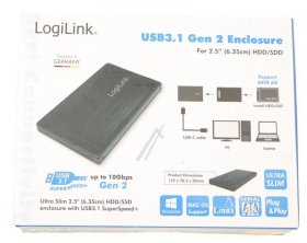 Logilink Hard Drive Enclosure 2,5" - FestplattengehÄuse , Sata, Usb 3.1 Gen2