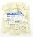 Logilink Cable Ties Accessories - Cable Tie Mounts, 100 Pcs, 24x24mm