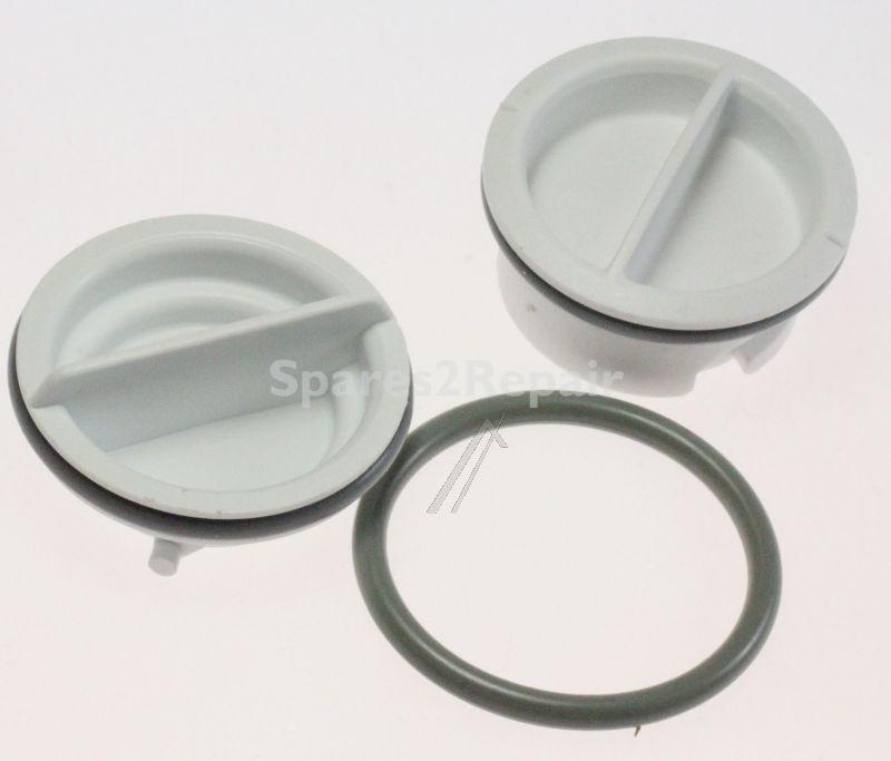 Closure Plug - C00051755 482000022636 Rinse Aid Cap (pair) Raised & Flush [Whirlpool Indesit]
