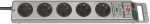 Brennenstuhl Overvoltage Protection Trailing Socket 5-way - Super-solid 13.500a Overvoltage Protection Trailing Socket 5-way, Silver, 2,5m