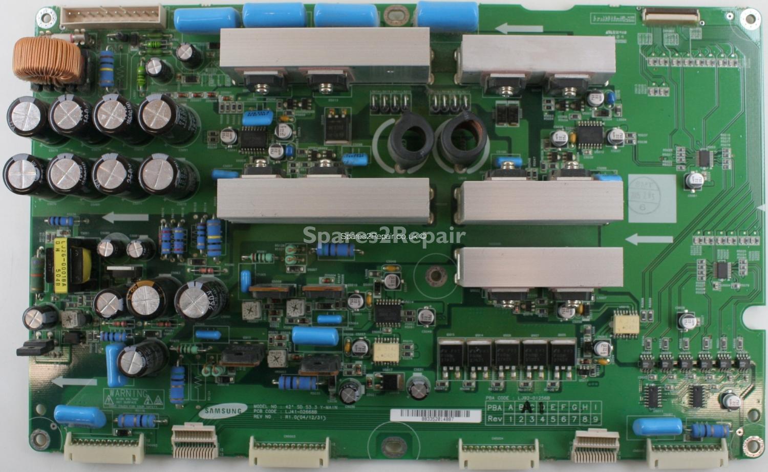 Samsung PS-42V4SK - YSUS - LJ92-01256B A1 - LJ41-02668B R1.0 - 42 SD S3.3 Y-MAIN