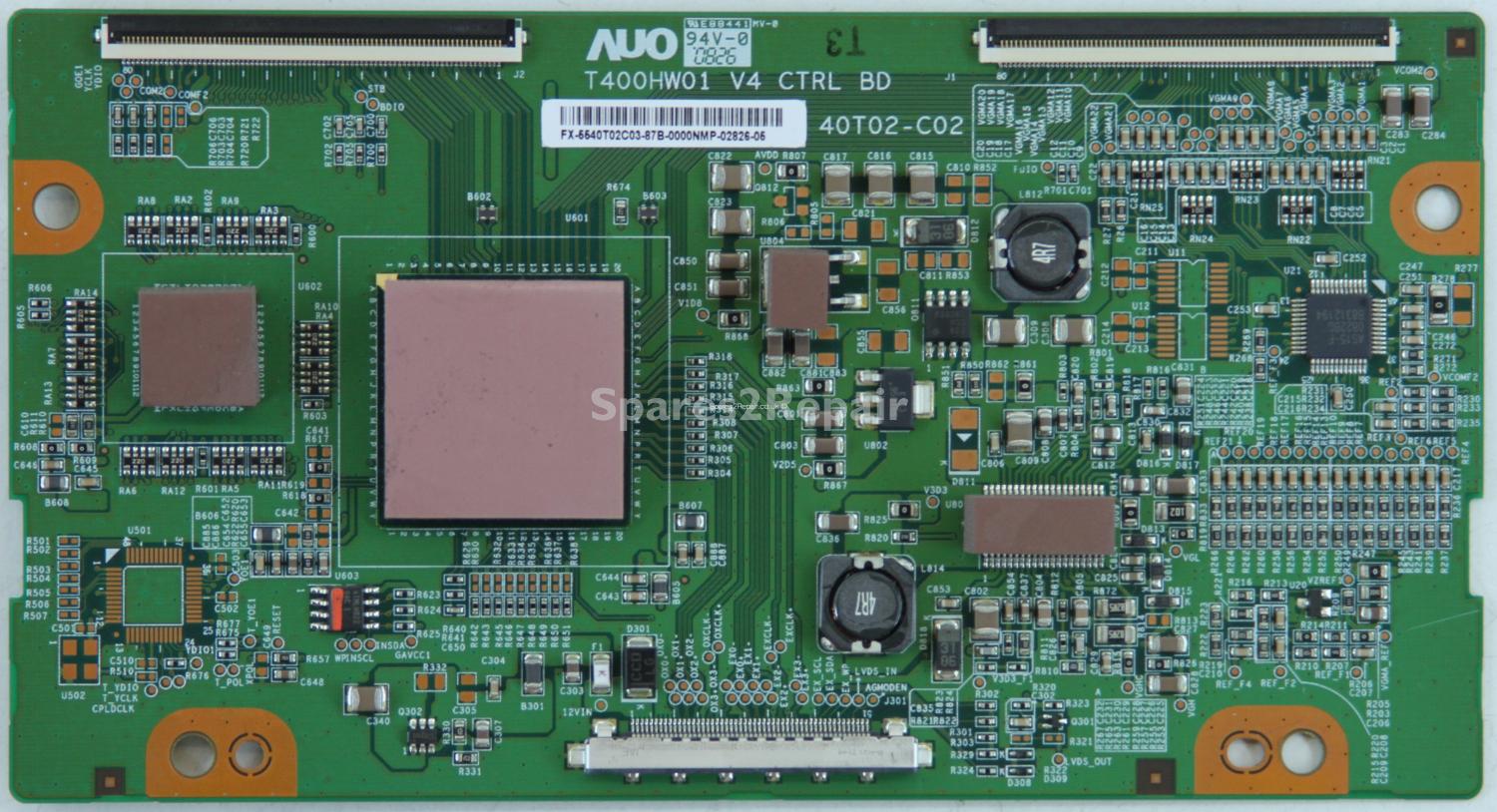 Samsung LE40A557P2F - LVDS - 55.40T02.C03 - 40T02-C02 - T400HW01 V4 CTRL BD