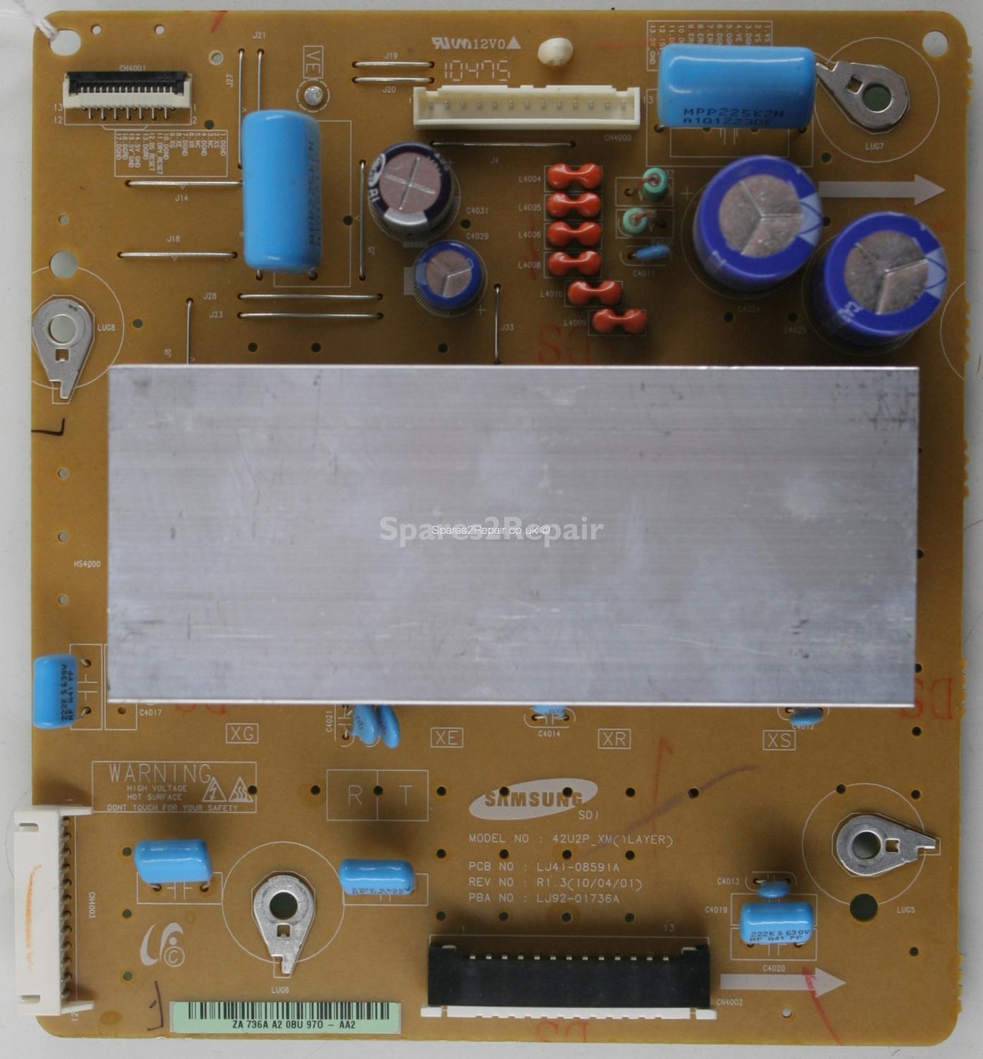 Samsung PS-42C450B1W - XSUS - LJ41-08591A - R1.3 - LJ92-01736A - A2 - 42U2P_XM