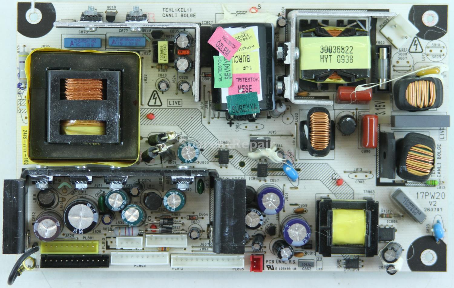 Wharfedale LCD37F1080P - PSU - 20378639 - 17PW20 V2 - 260707